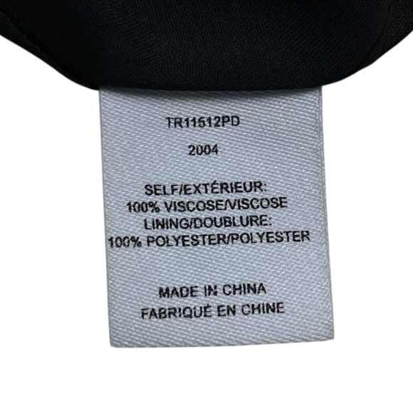 Derek Lam 10 Crosby Black Sheer Long Sleeve Mini Dress Red Print Designer Size 4 - Picture 5 of 7